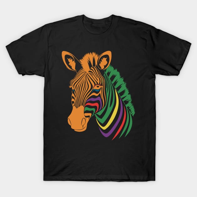 Color Zebra T-Shirt by n23tees